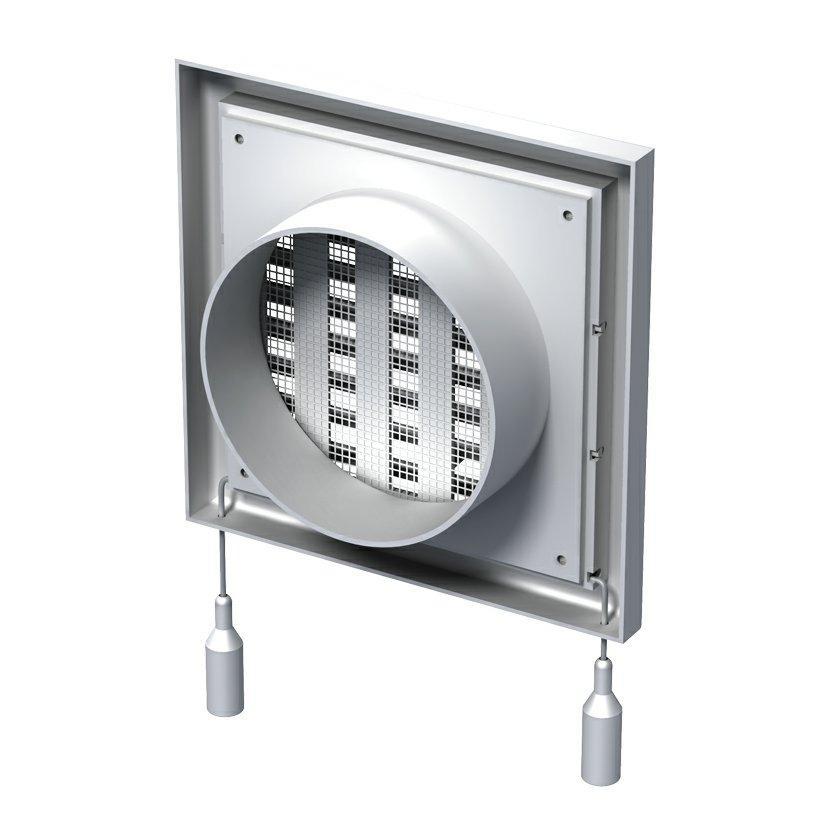 Mřížka VENTS MV 120 VRs 187x187mm s regulací a nástavcem