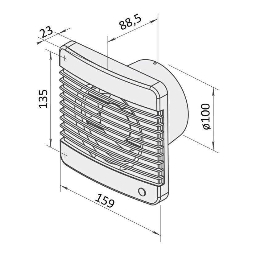 1009034 Ventilátor VENTS 100 MT