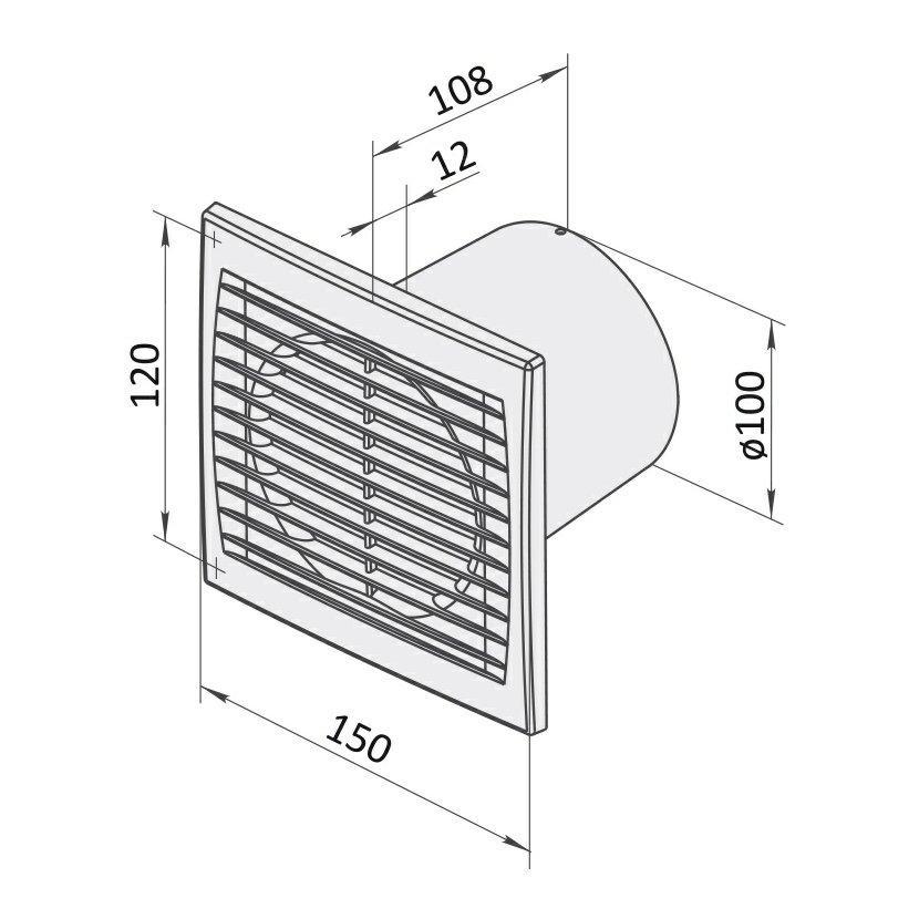 Ventilátor VENTS 100 S 
