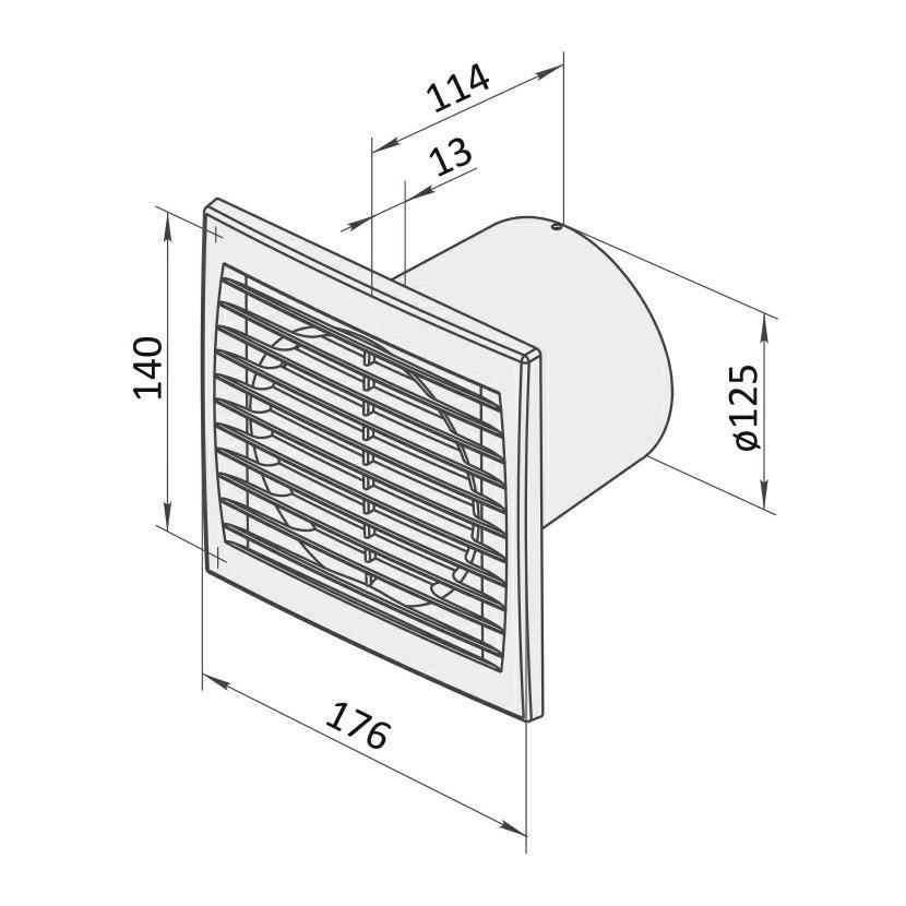 1009201 Ventilátor VENTS 125 S