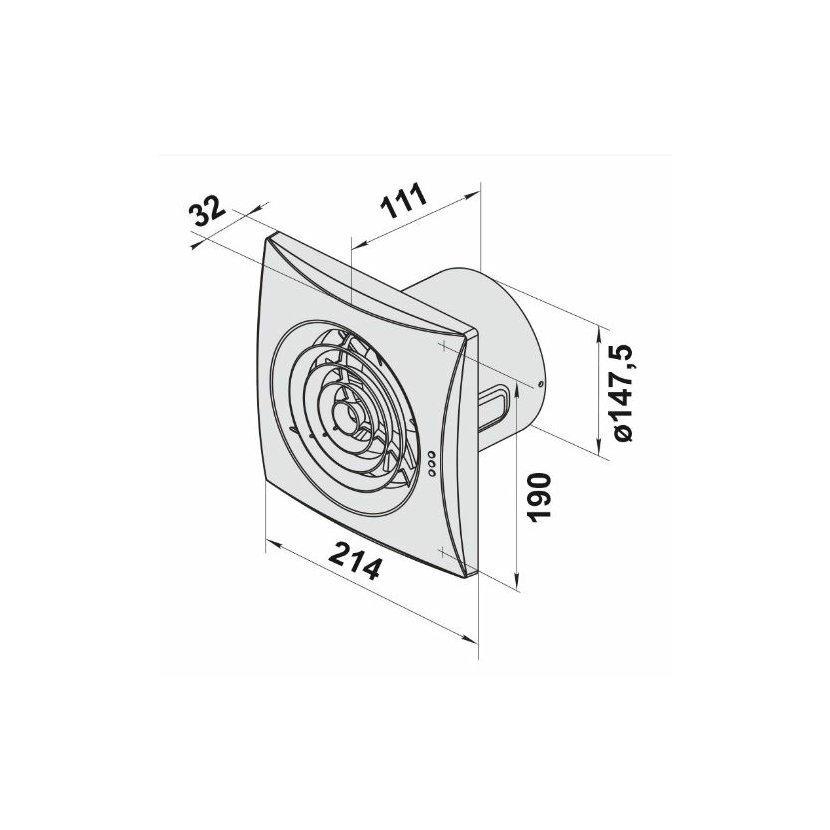 Ventilátor VENTS 150 QUIET snížená hlučnost