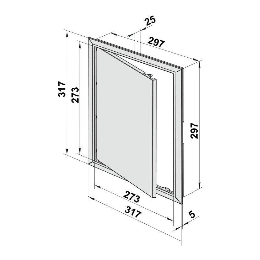 VENTS D 300x300 plastová revizní dvířka