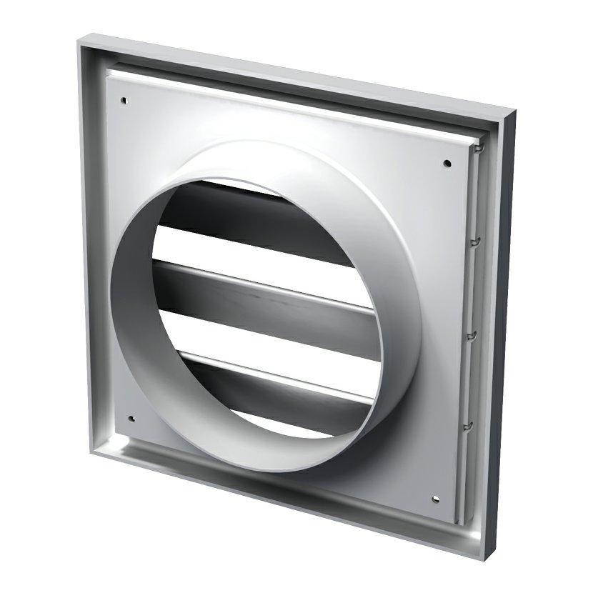 VENTS MV 120 VJ plastová gravitační žaluzie s nástavcem 186x186