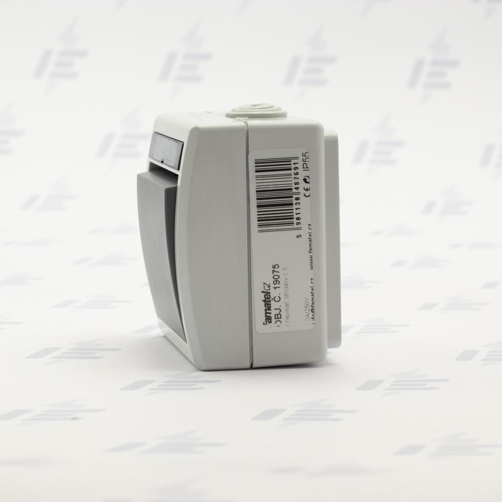 19075 ATLAS IP55 Přepínač střídavý č.6, šedý