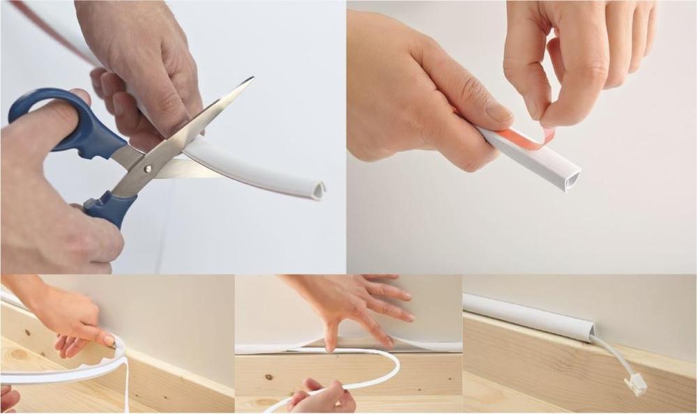 71501A Lišta ohebná CANALROLL EasyLife, pro flexibilní kabel, samolepící, 15x12mm, 5m, bílá