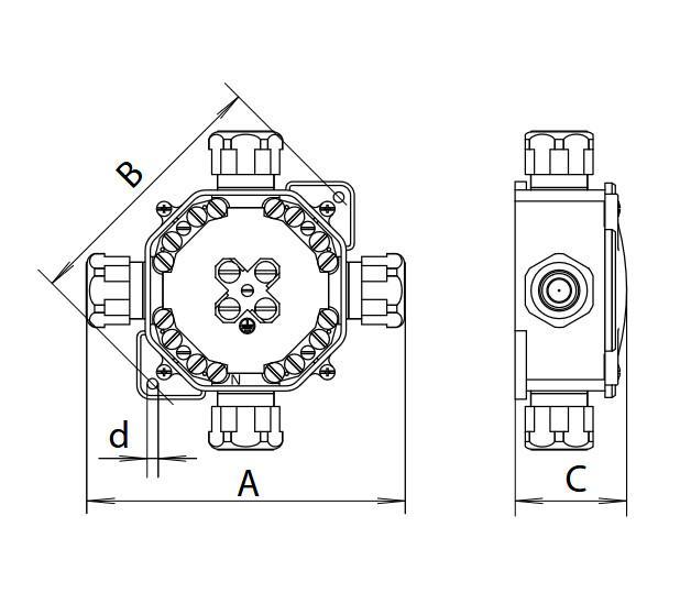 6455-26 P/5 Krabicová rozvodka plastová, 4-pólová, černá (10003170.00)