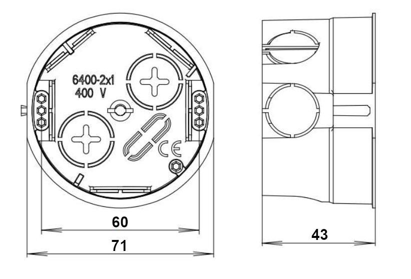 6400-201 Univerzální krabice UK1, podomítková (10010584.00)