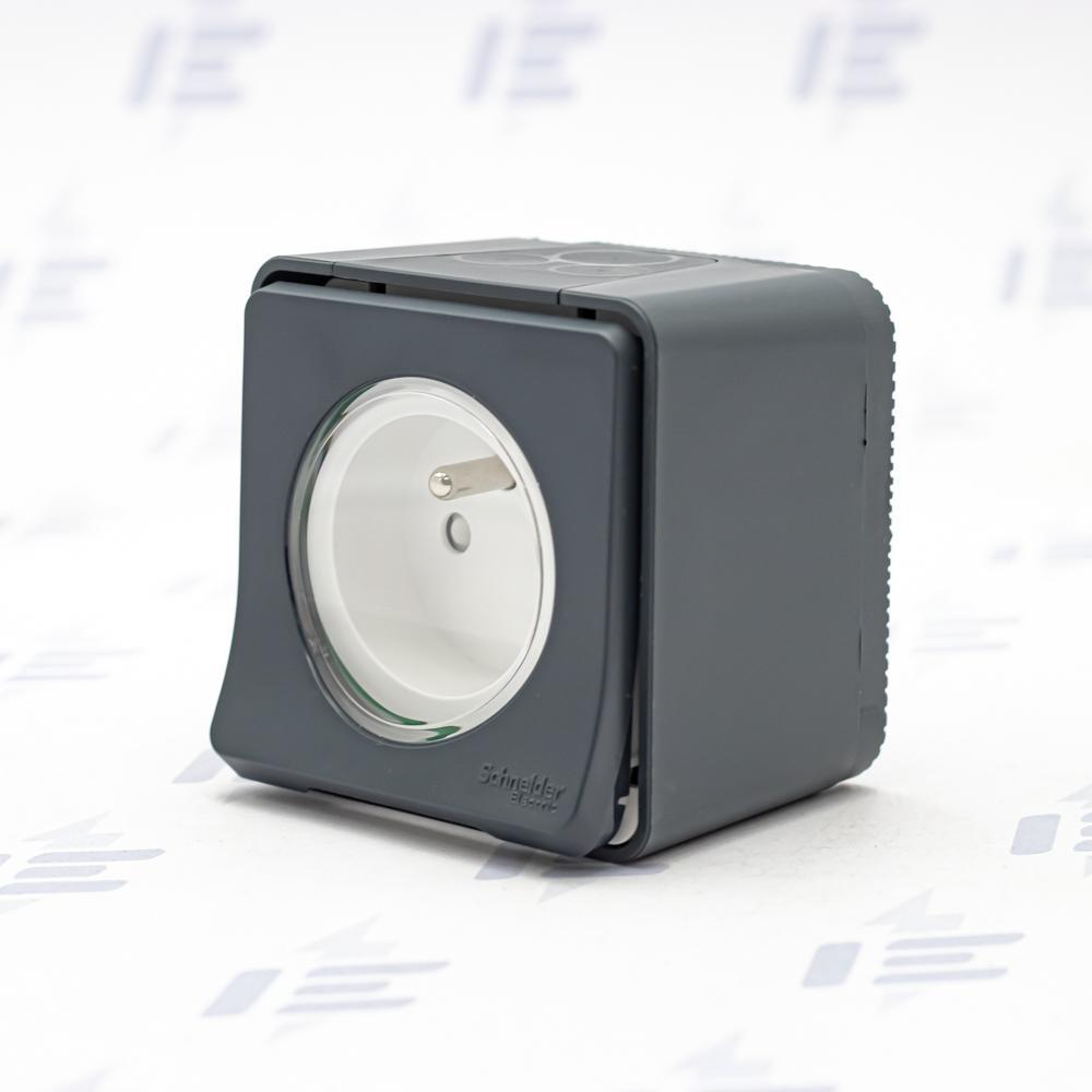 MUR36030 Mureva Styl - Kompletní zásuvka 16A 2P+E, clonky, šroubová, IP55, povrchová, Antracit