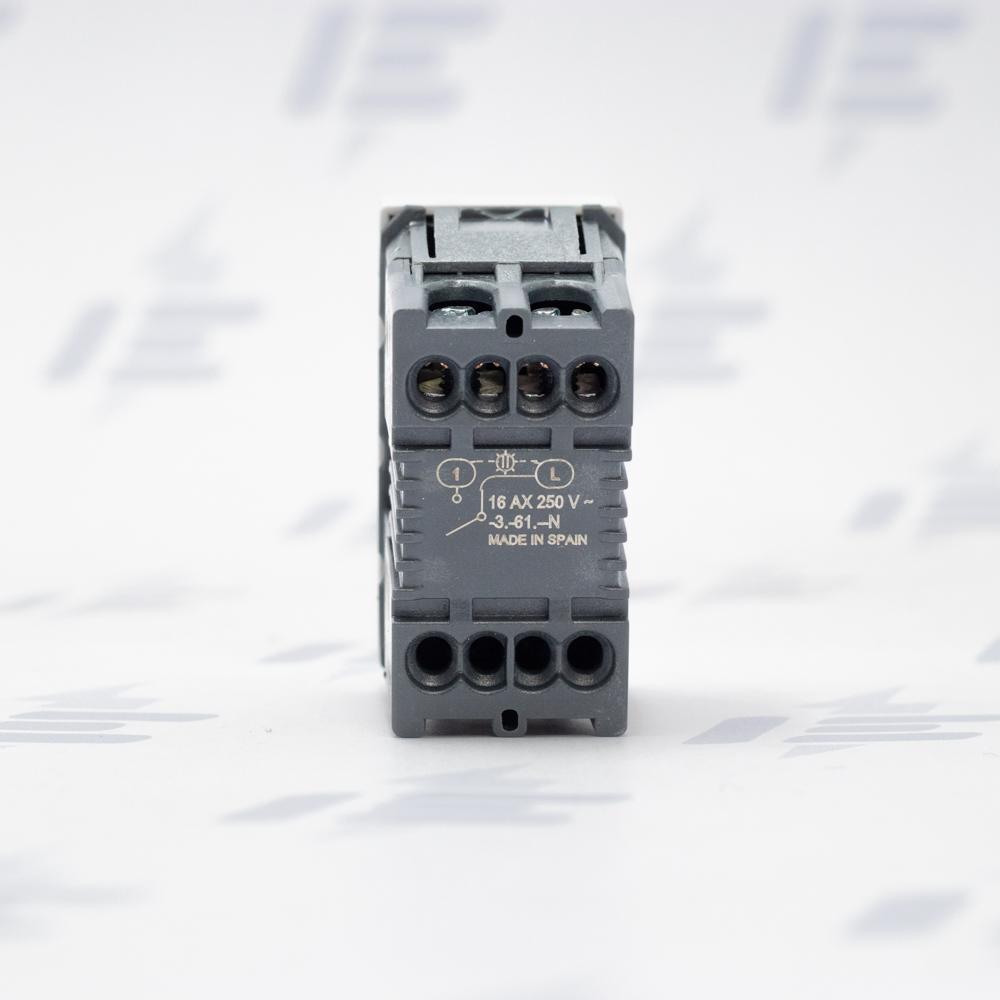 MGU3.161.18N Unica - Spínač jednopólový s orientační kontrolkou, řazení 1So,16A, 1modul, Polar