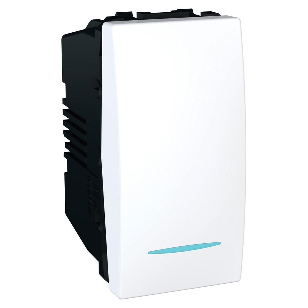 Unica - Spínač jednopólový s orientační kontrolkou, řazení 1So,16A, 1modul, Polar