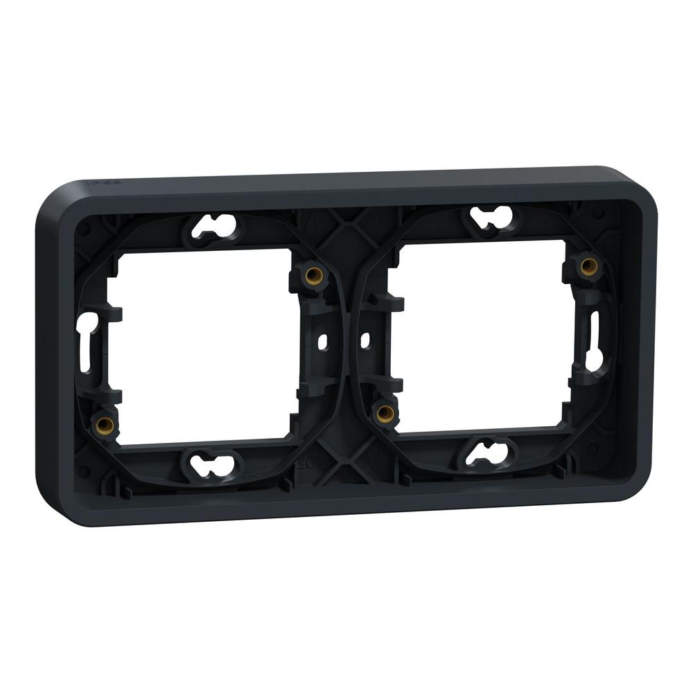 Mureva Styl - Rámeček IP55 pro zapuštěnou montáž 2 násobný horizontální, Antracit
