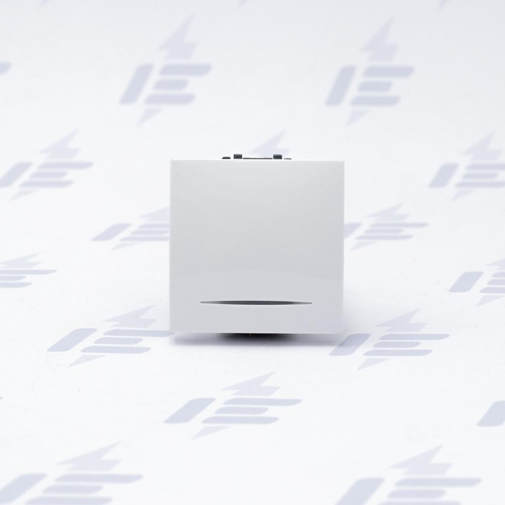 Unica - Spínač jednopólový se signalizační kontrolkou, řazení 1Ss,16A, Polar