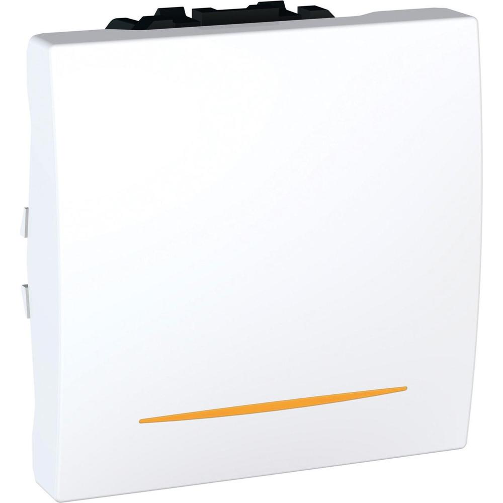 Unica - Spínač jednopólový se signalizační kontrolkou, řazení 1Ss,16A, Polar