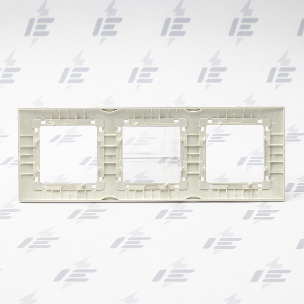 MGU4.006.25 Unica Colors - Krycí rámeček bez dekorativního rámečku trojnásobný, Marfil