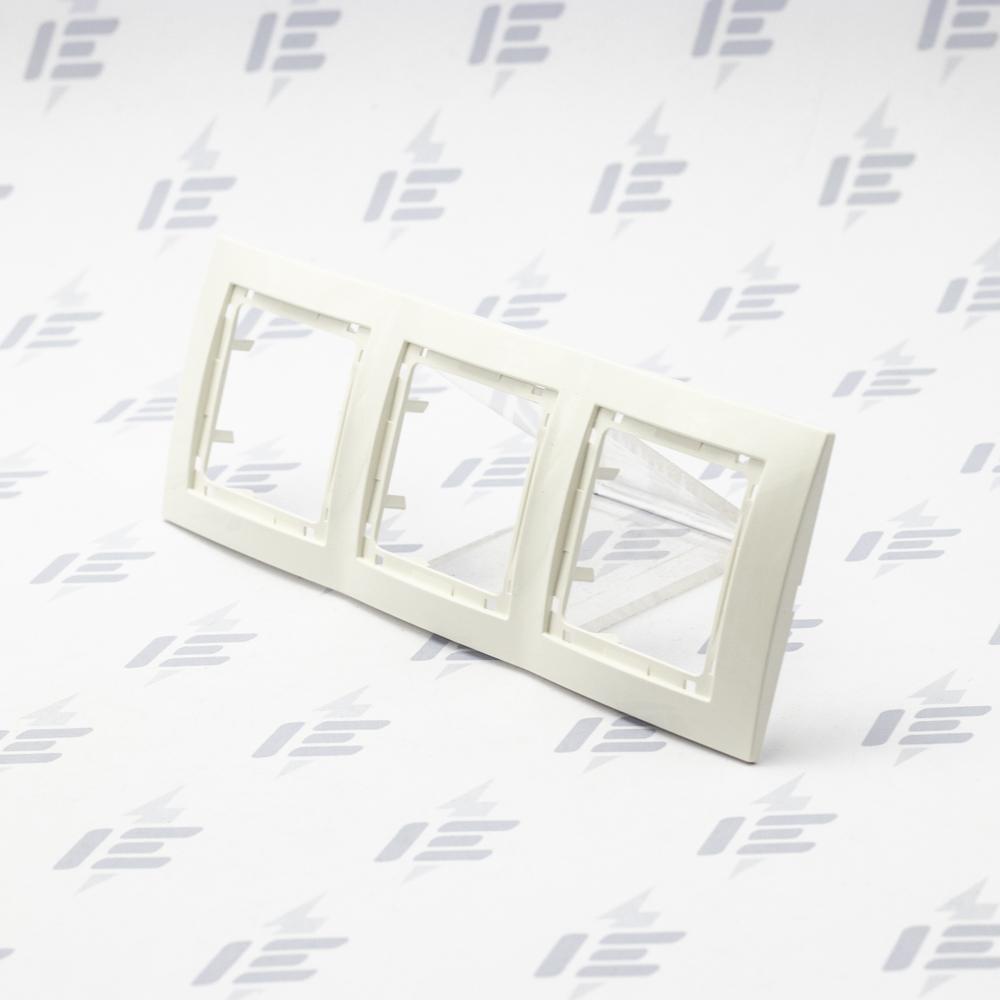 MGU4.006.25 Unica Colors - Krycí rámeček bez dekorativního rámečku trojnásobný, Marfil