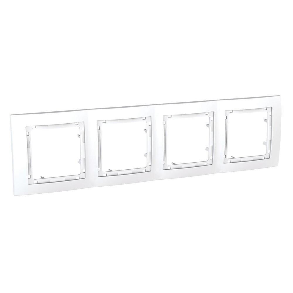 MGU4.008.18 Unica Colors - Krycí rámeček bez dekorativního rámečku čtyřnásobný, Polar