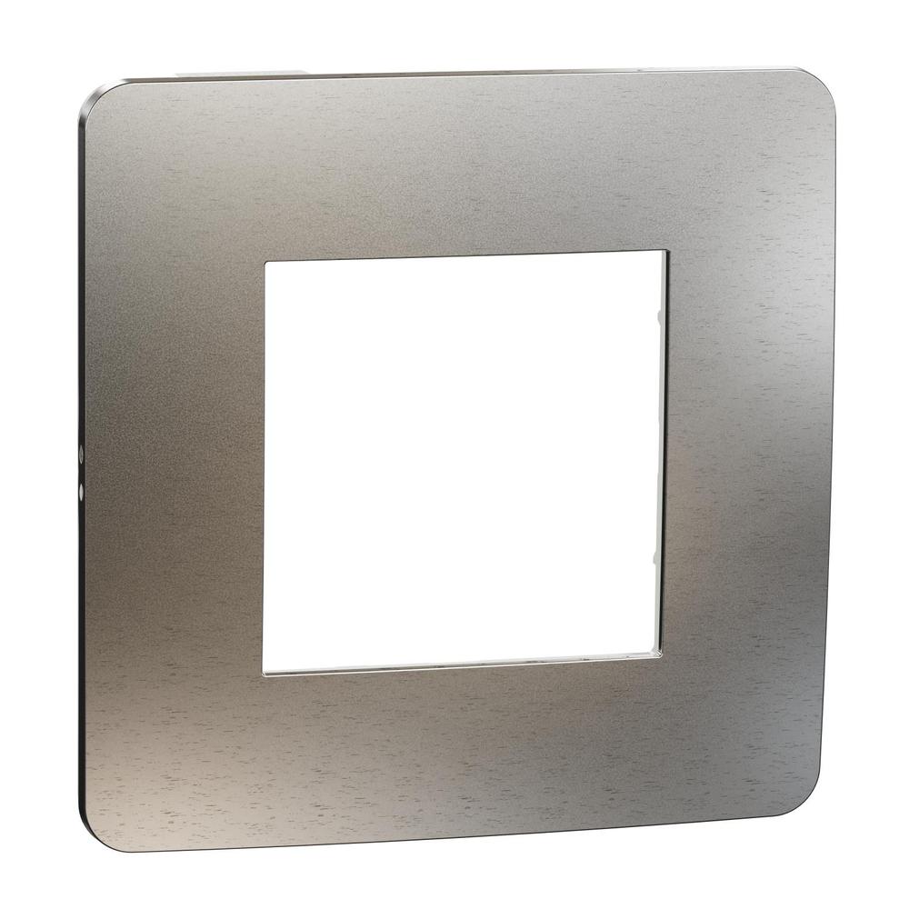 Unica Studio Metal - Krycí rámeček jednonásobný, White Aluminium/Bílý