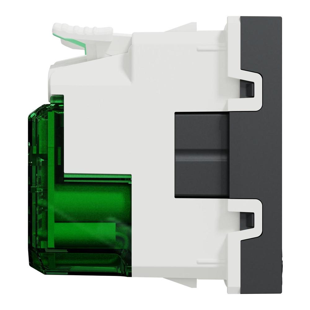 NU301554E Unica - Zásuvka skrytá 250V/16A + USB C 10.5W, 2.1A, 2M, Antracit