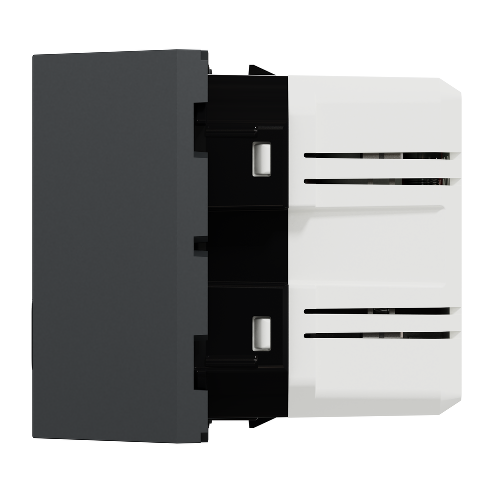 Unica - Dvojitý nabíjecí USB konektor A+C 18W, 2.4A, 2M, Antracit
