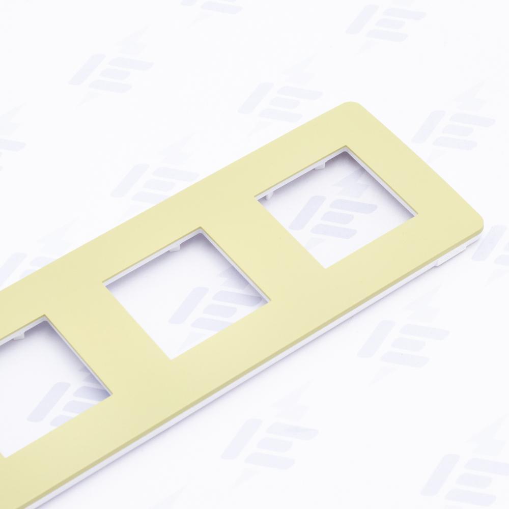 NU280811 Unica Studio Color - Krycí rámeček čtyřnásobný, Light Green/Bílý