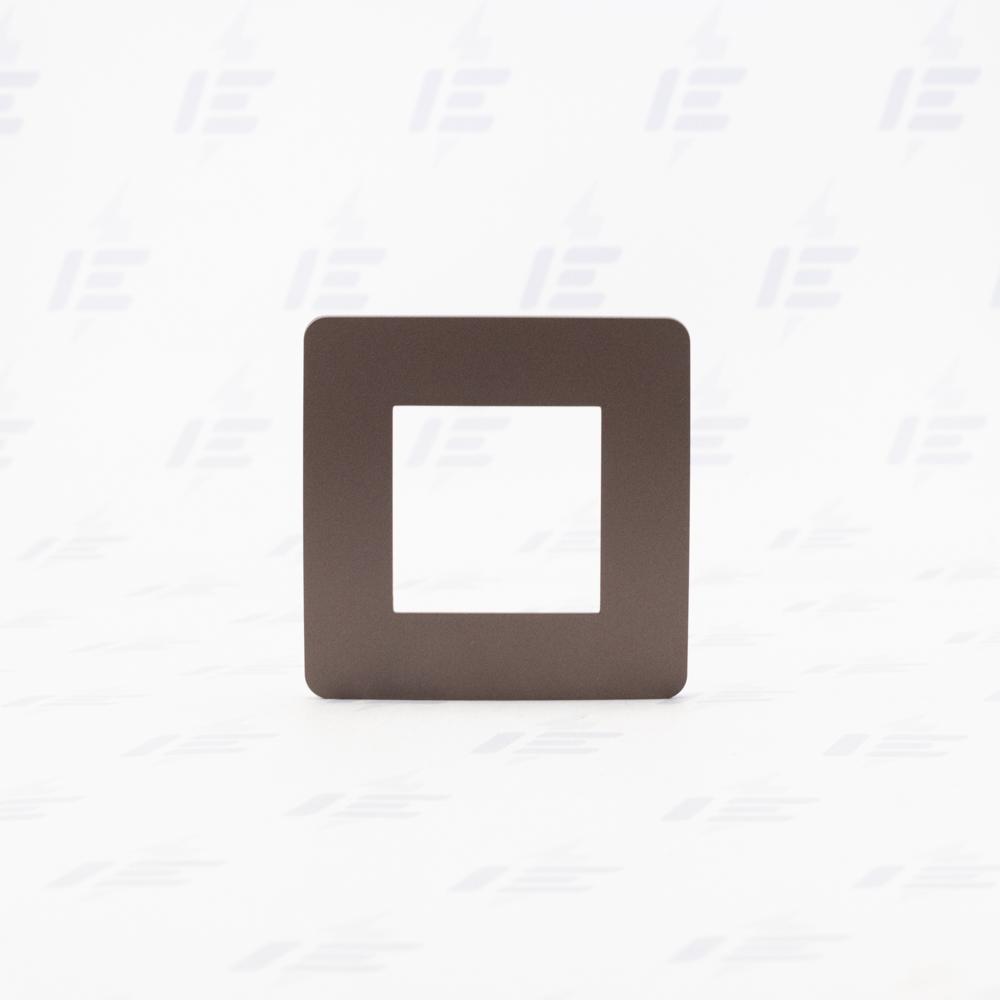 NU280216 Unica Studio Color - Krycí rámeček jednonásobný, Chocolate/Bílý