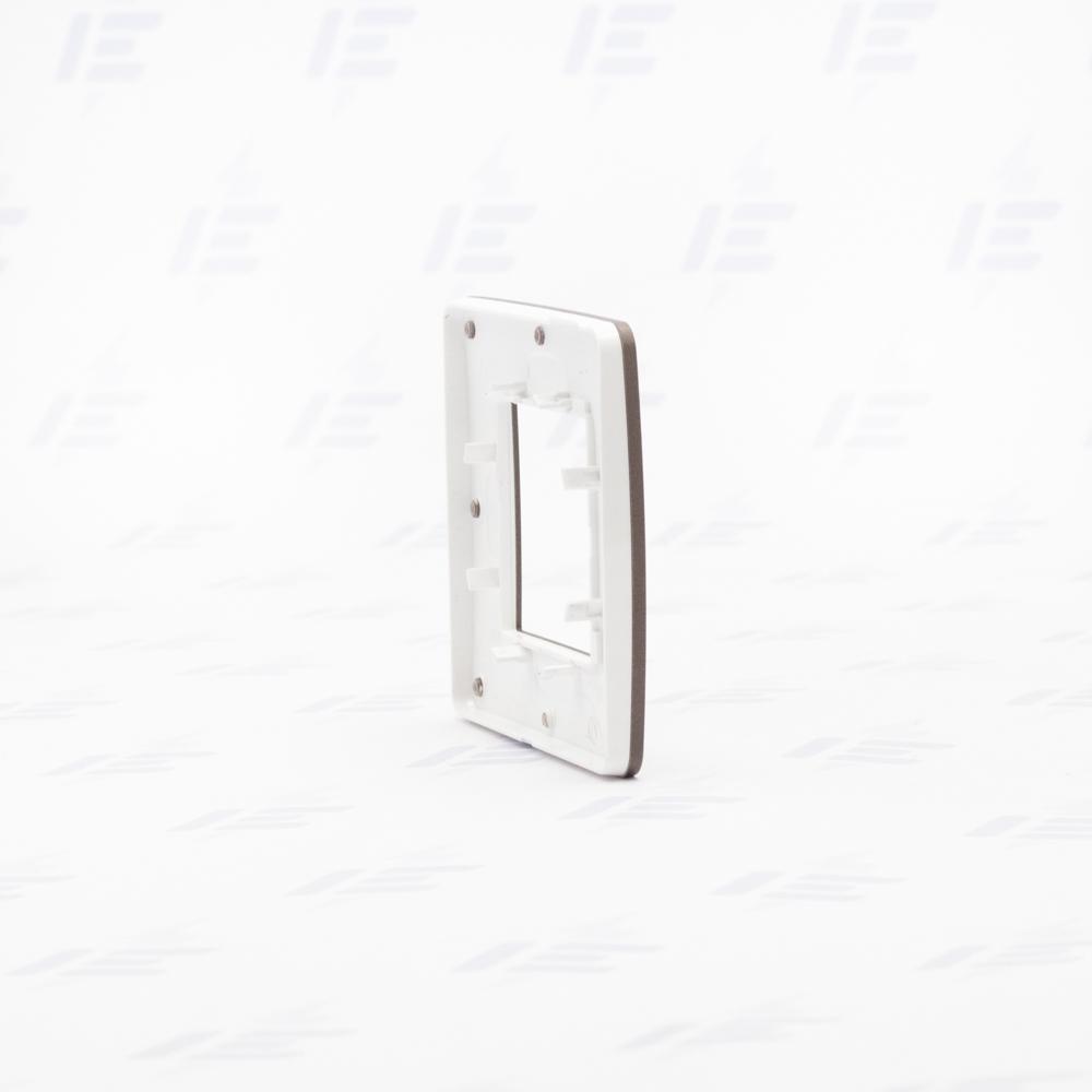 NU280216 Unica Studio Color - Krycí rámeček jednonásobný, Chocolate/Bílý