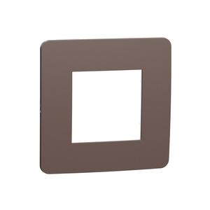NU280216 Unica Studio Color - Krycí rámeček jednonásobný, Chocolate/Bílý