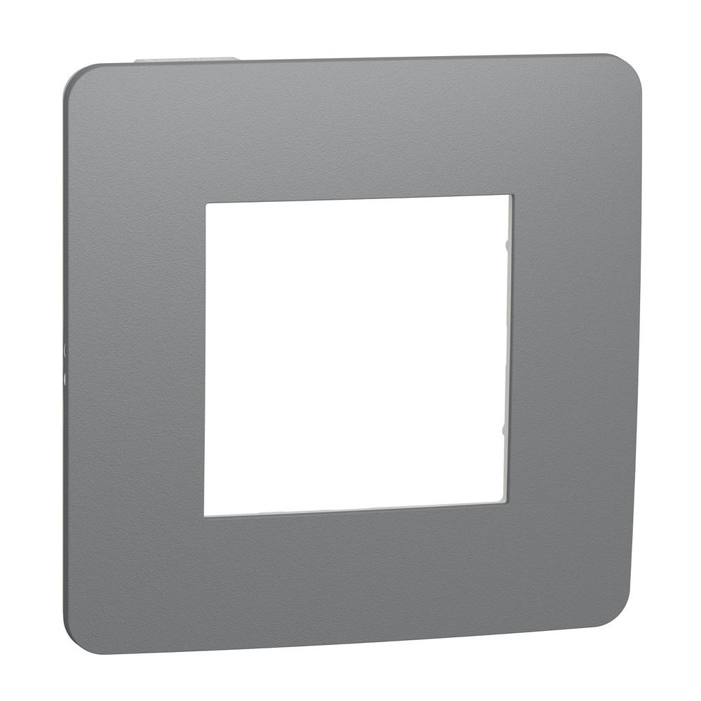 Unica Studio Color - Krycí rámeček jednonásobný, Dark Grey/Bílý