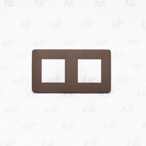 NU280417 Unica Studio Color - Krycí rámeček dvojnásobný, Chocolate/Černý
