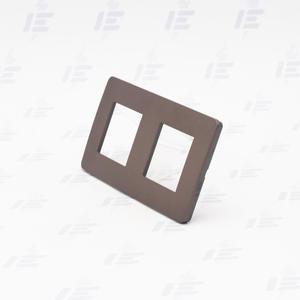 NU280417 Unica Studio Color - Krycí rámeček dvojnásobný, Chocolate/Černý