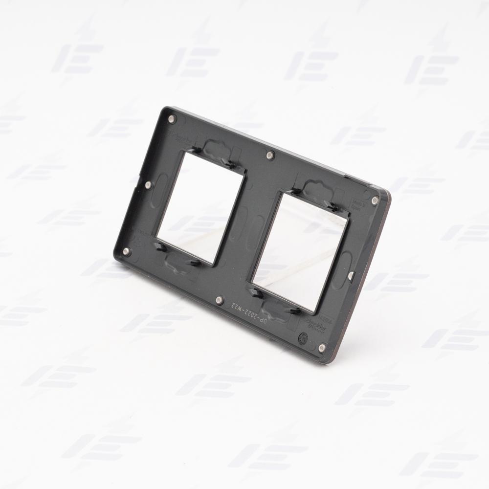 NU280417 Unica Studio Color - Krycí rámeček dvojnásobný, Chocolate/Černý