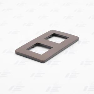 NU280417 Unica Studio Color - Krycí rámeček dvojnásobný, Chocolate/Černý