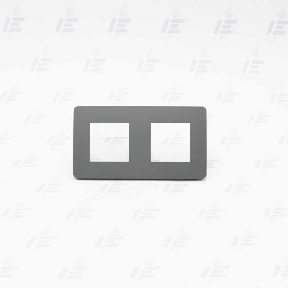 NU280422 Unica Studio Color - Krycí rámeček dvojnásobný, Dark Grey/Černý