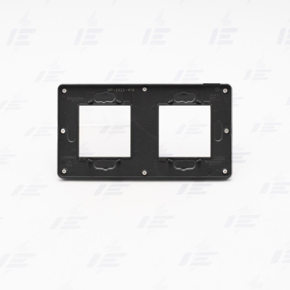 NU280422 Unica Studio Color - Krycí rámeček dvojnásobný, Dark Grey/Černý