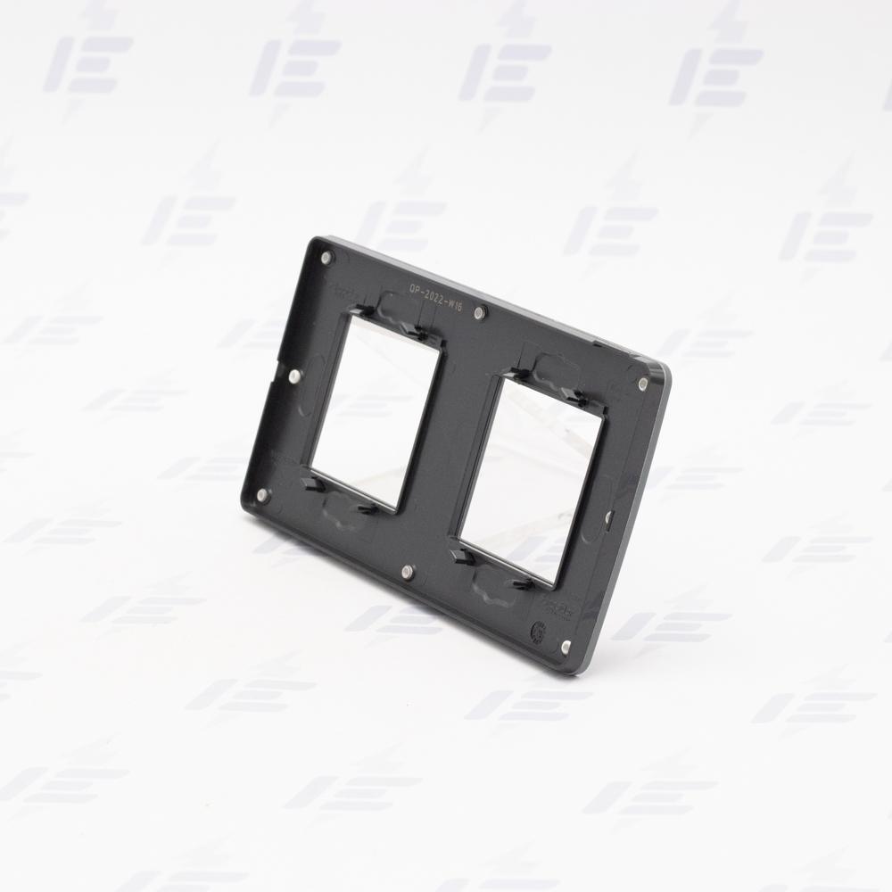 NU280422 Unica Studio Color - Krycí rámeček dvojnásobný, Dark Grey/Černý