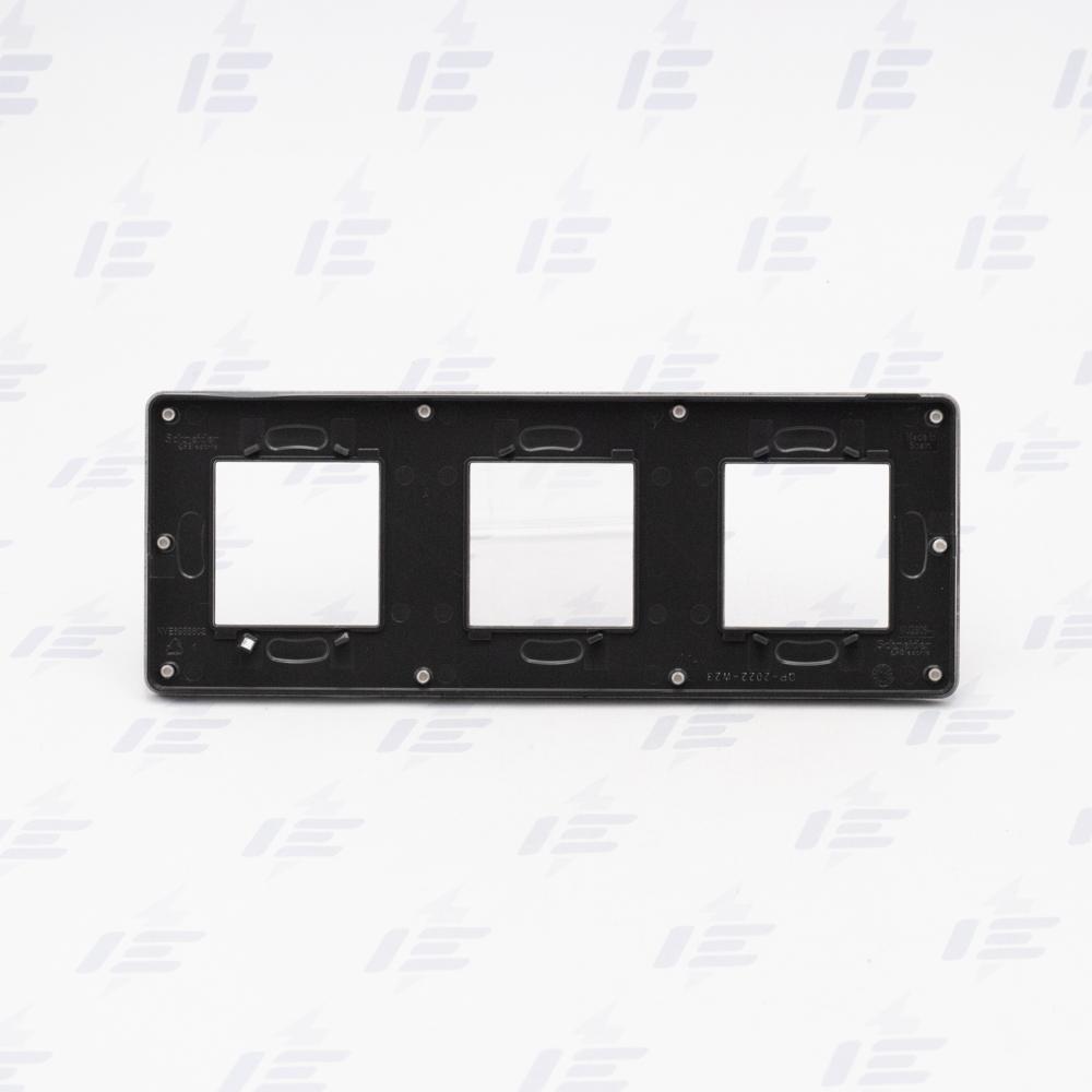 NU280617 Unica Studio Color - Krycí rámeček trojnásobný, Chocolate/Černý