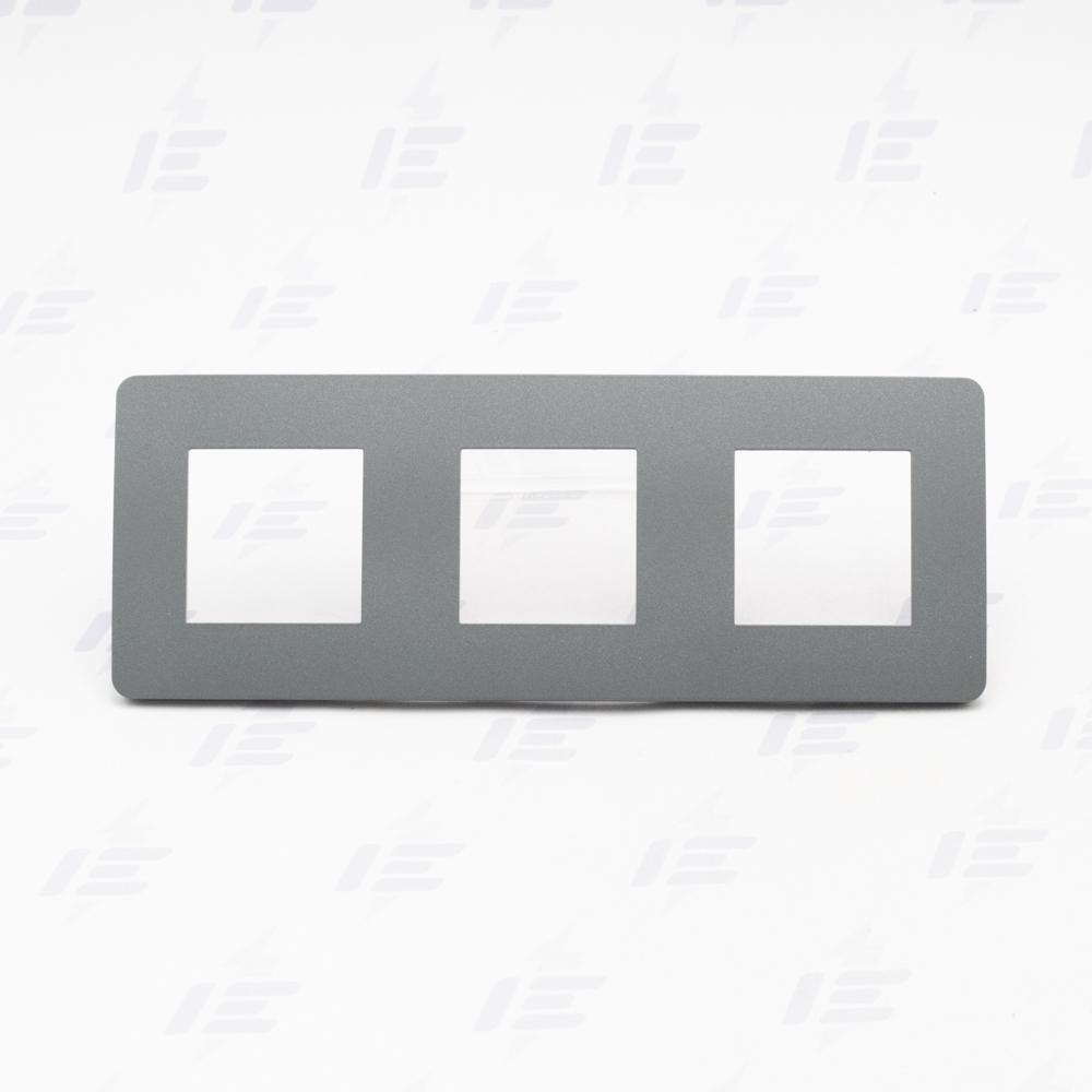 NU280622 Unica Studio Color - Krycí rámeček trojnásobný, Dark Grey/Černý