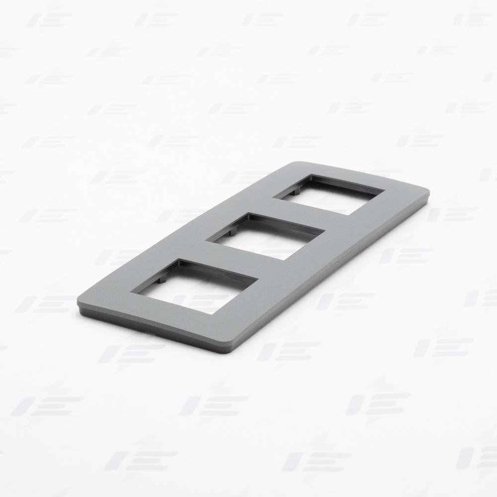 NU280622 Unica Studio Color - Krycí rámeček trojnásobný, Dark Grey/Černý