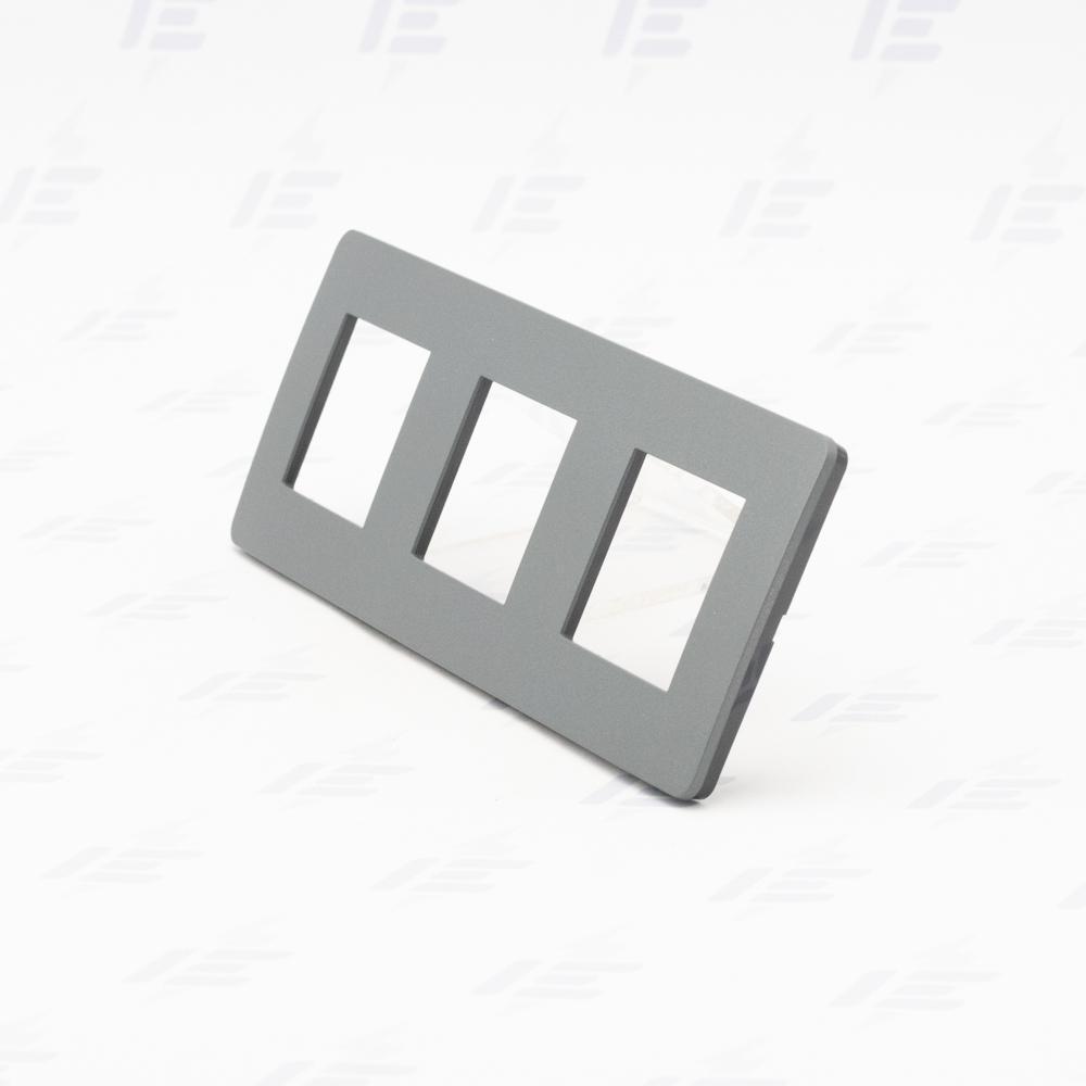 NU280622 Unica Studio Color - Krycí rámeček trojnásobný, Dark Grey/Černý