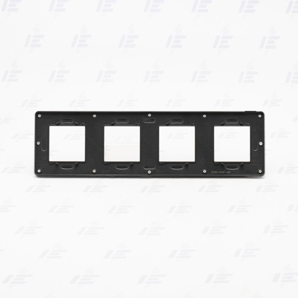 NU280822 Unica Studio Color - Krycí rámeček čtyřnásobný, Dark Grey/Černý