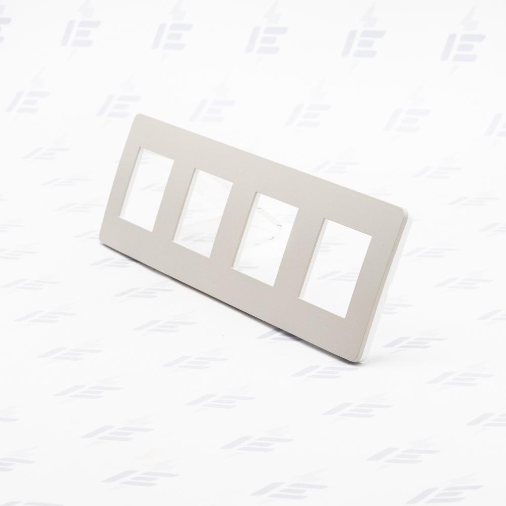 NU280824 Unica Studio Color - Krycí rámeček čtyřnásobný, Light Grey/Bílý