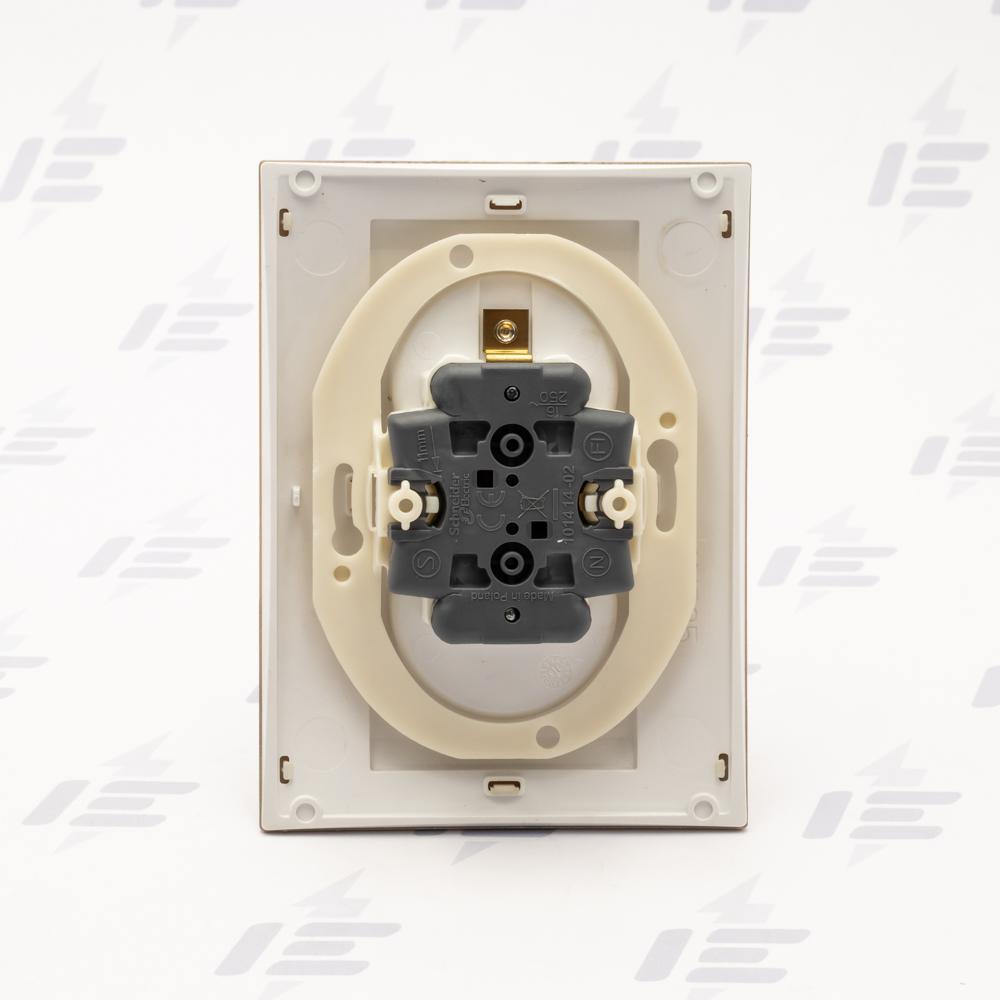 Unica Plus - Zásuvka dvojnásobná 16A/230V 2x2P+PE, Arena/Polar