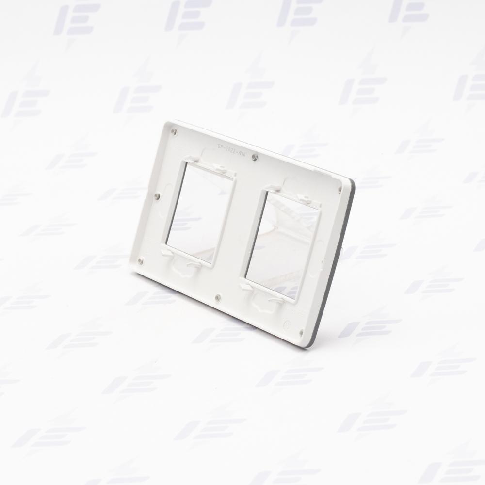 NU280421 Unica Studio Color - Krycí rámeček dvojnásobný, Dark Grey/Bílý