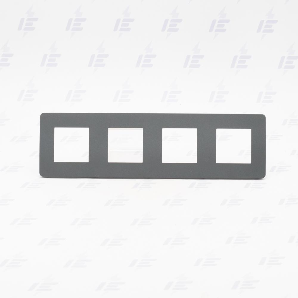 NU280821 Unica Studio Color - Krycí rámeček čtyřnásobný, Dark Grey/Bílý