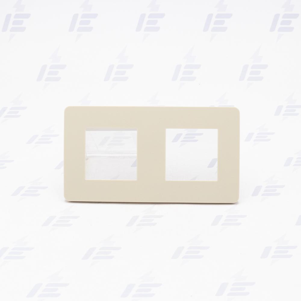 NU280444 Unica Studio Color - Krycí rámeček dvojnásobný, Béžový/Béžový