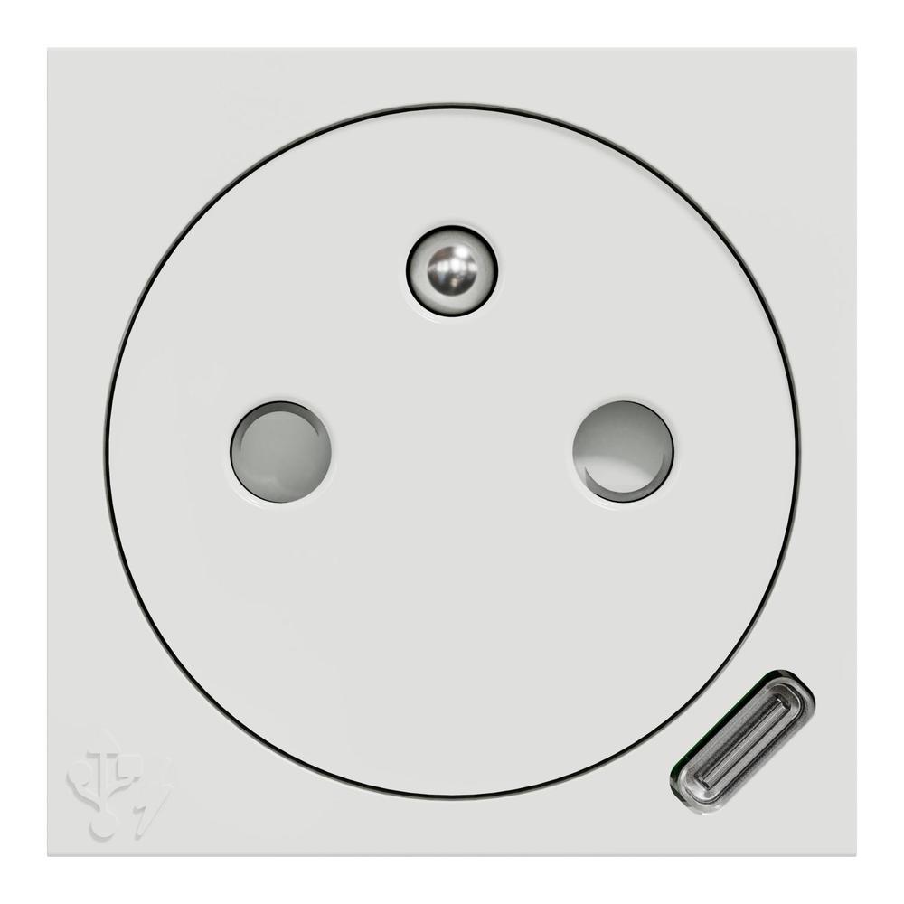 Unica - Zásuvka skrytá 250V/16A + USB C 10.5W, 2.1A, 2M, Bílá
