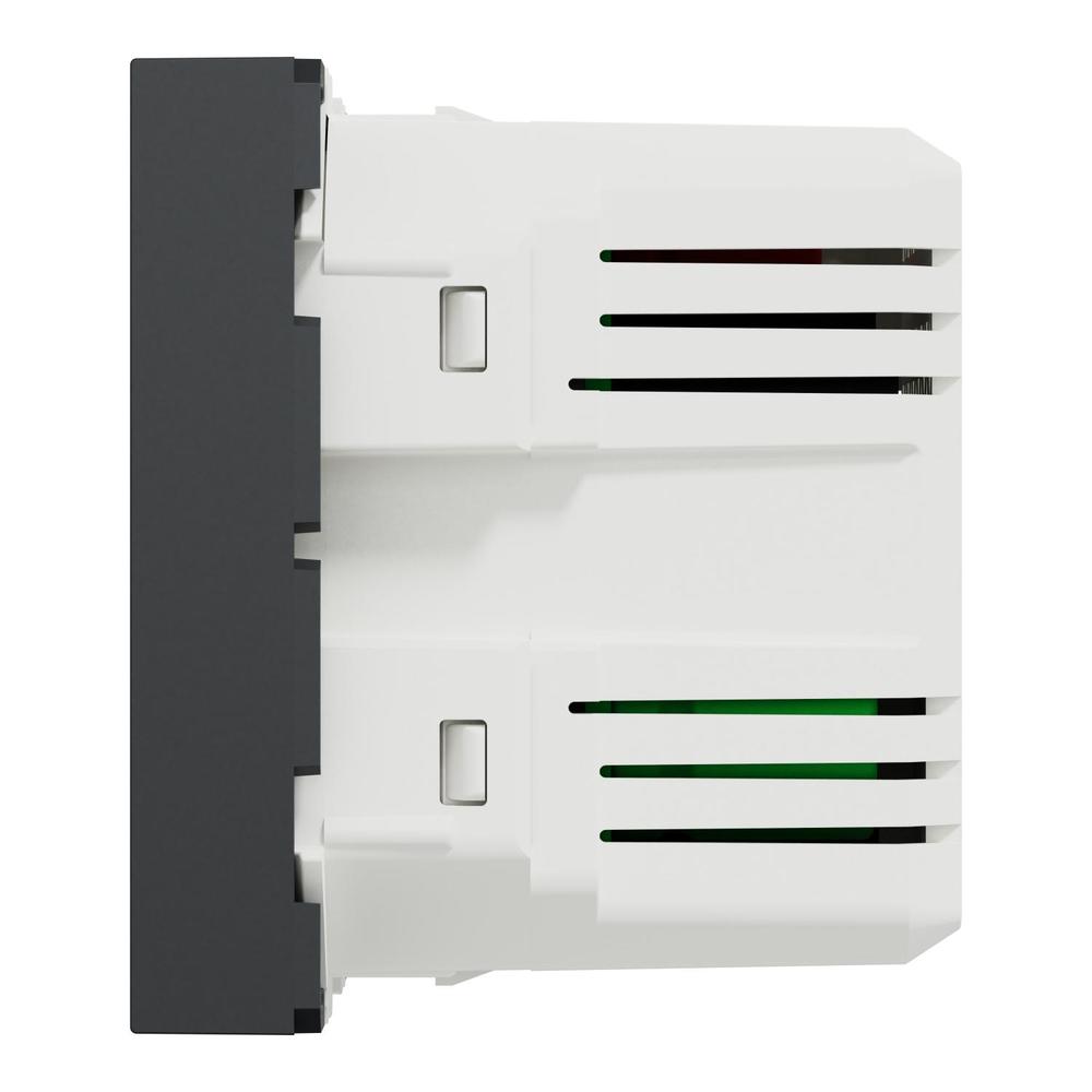 Unica - Dvojitý nabíjecí USB konektor A+C 2.4A, 2M, Antracit