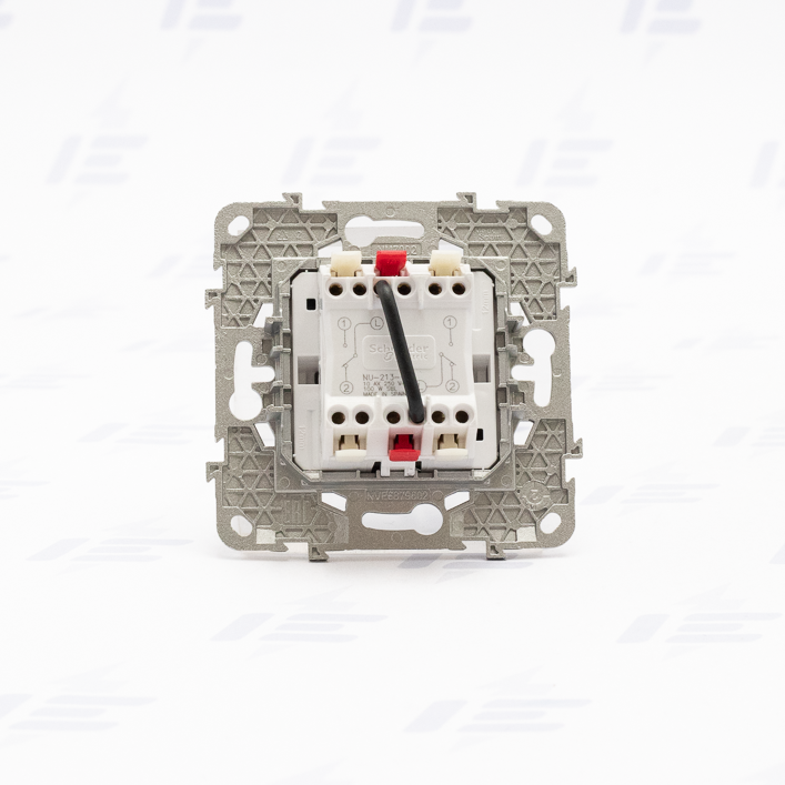 NU321330 Unica - Přepínač dvojitý střídavý řazení 6+6 (5b), Aluminium