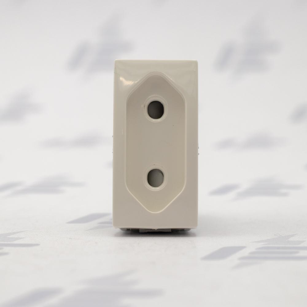 Unica - Zásuvka 230V/10A pro ploché vidlice 1 modul, Marfil