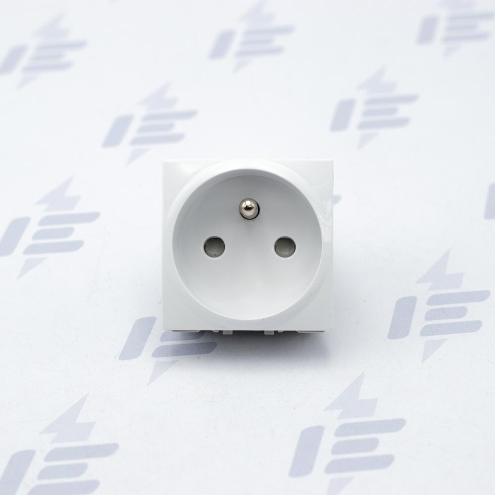 MGU3.059.18 Unica - Zásuvka 230V/16A, 2P+PE, clonky, bezšroubová, Polar